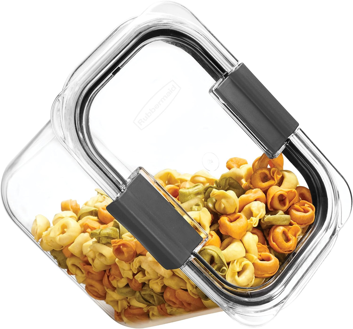 Rubbermaid Brilliance 12-Cup Airtight Food Storage Container, Perfect for Pantry Staples, Clear/Grey