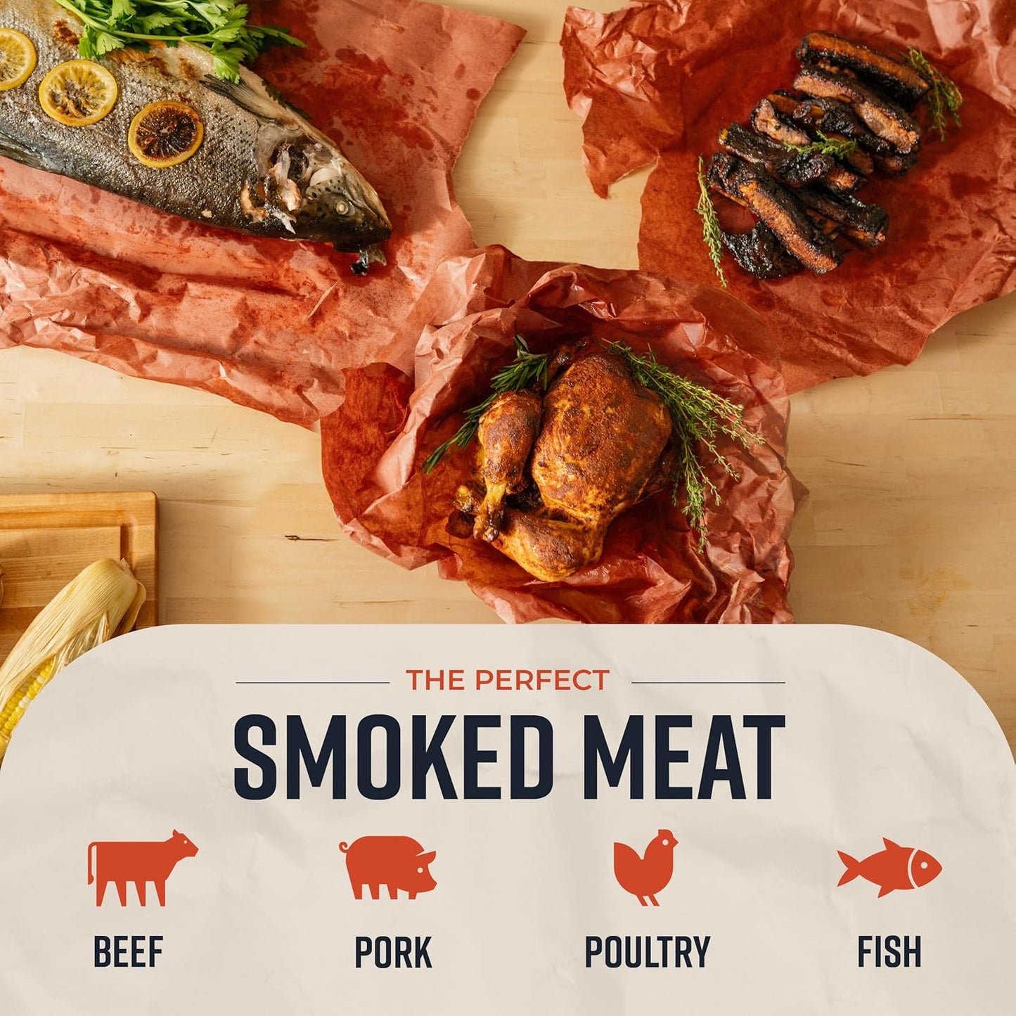 Bryco Goods Pink Butcher Paper Roll 18"x175' (2100 Inch) - USA Made - Food-Grade Peach Butcher Paper for Smoker, BBQ, Grilling, Smoking Meat - Unbleached, Uncoated & Unwaxed