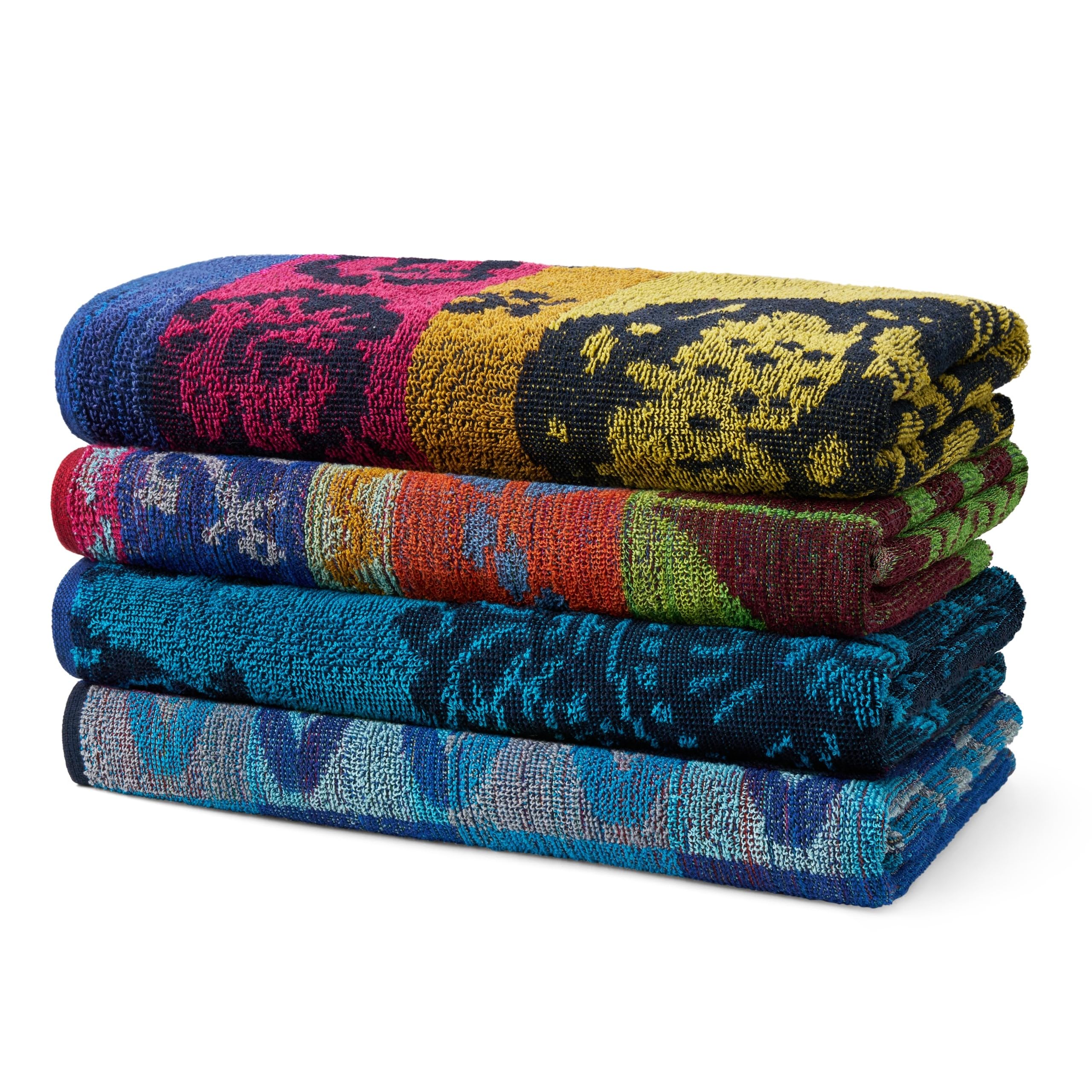 BEN KAUFMAN SALES CO Terry Beach & Pool Towel - Large Cotton Towels for Bath, Gym & More - Soft, Absorbent & Oversized Beach Towel Bundle - Multipack with Assorted Colors - 30” x 60” - Pack of 4
