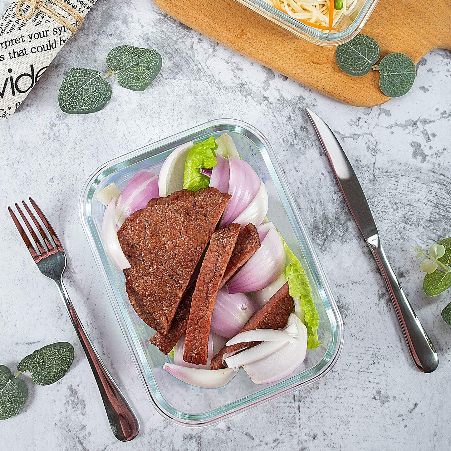 C CREST [10 Pack] Glass Meal Prep Containers, Food Storage Containers with Lids Airtight, Glass Lunch Boxes, Microwave, Oven, Freezer and Dishwasher Safe