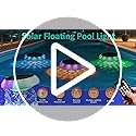 Yogaret Solar Floating Pool Lights - Pool Lights, 18 RGB Lighting Modes, IP68 Waterproof, for Inground and Above Ground Pool, Pool Party, Bathroom, Bathtub, Garden, Pond Decor（2Pcs）